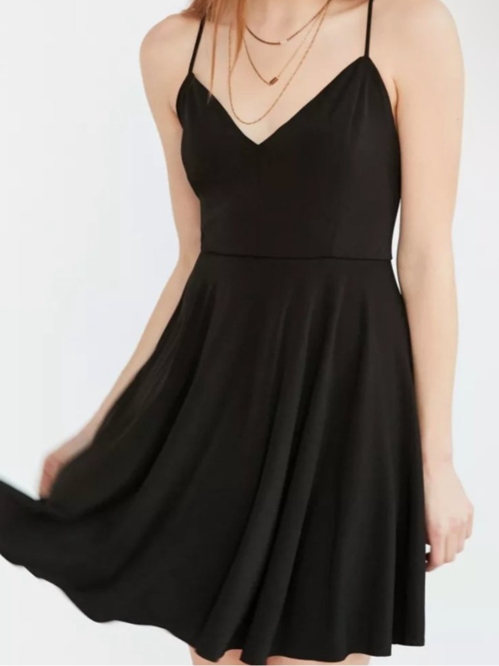 Kimchi Blue Valerina Strappy-Back Geometric Fit and Flare Mini Dress Urban - Picture 2 of 8